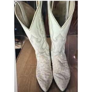Vintage Tony lama  El Rey full Quill ostrich boots size 8.5 EE